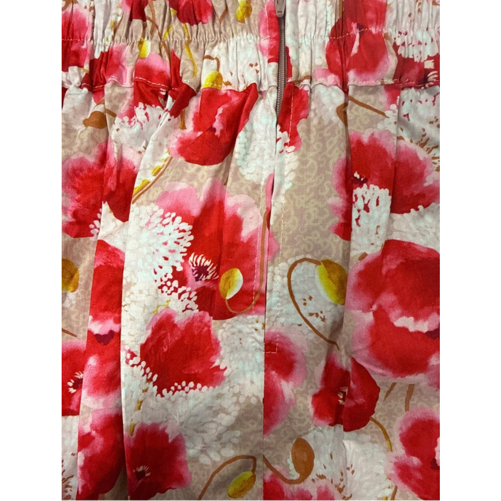 Women's RETROLICIOUS Red Pink Floral A-Line Skirt 3X - Picture 4 of 6